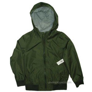 WindBreaker Jacket Coat Hooded Zip Front Outerwear